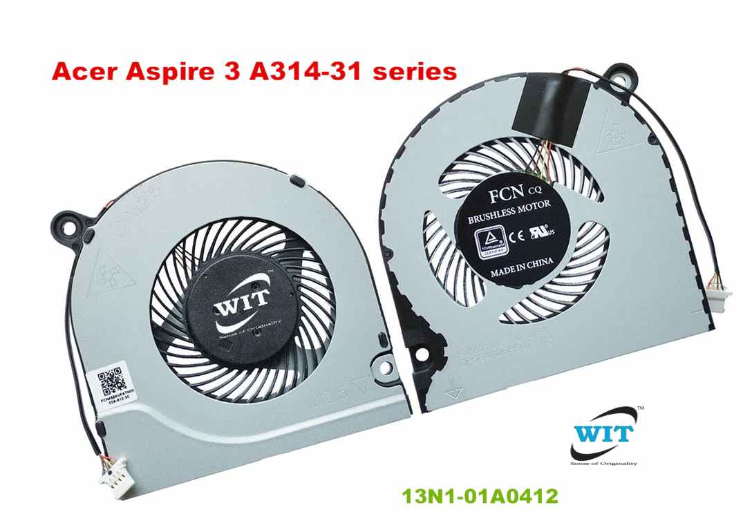 13N101A0412 Laptop CPU Fan for Acer Aspire 3 A31431 A31432 A31521