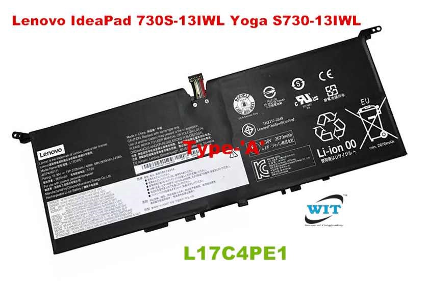 L17C4PE1 L17M4PE1 L17S4PE1 Laptop Battery for Lenovo IdeaPad 730S13IWL