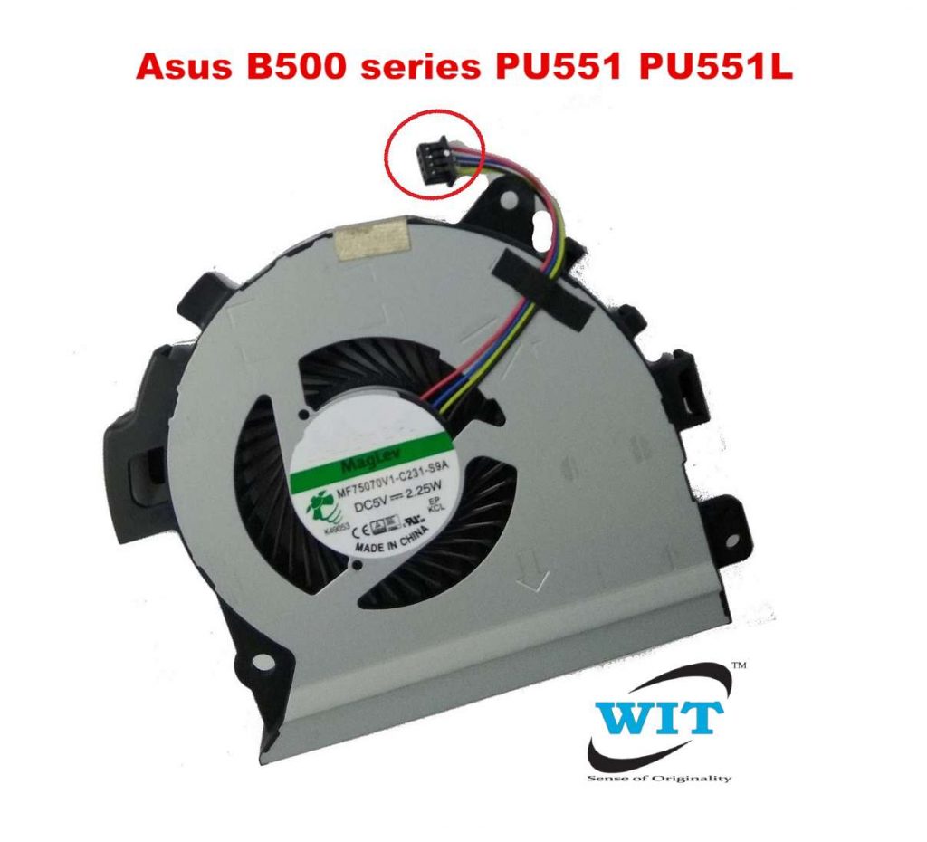 Laptop CPU Cooling Fan for Asus B500 PU551 PU551L PU551LA PU551LD