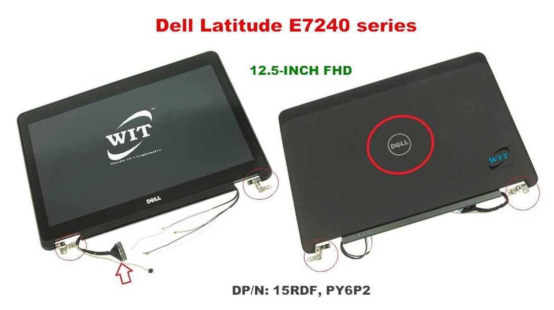 12.5" FHD(1920 x 1080p) Touchscreen Full LED Assembly for Dell Latitude