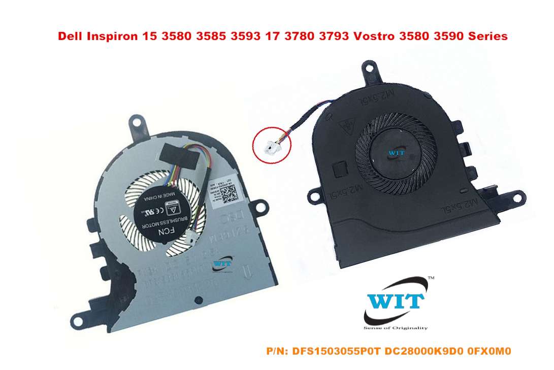 Laptop internal CPU cooling fan for Dell Latitude 3590 E3590 L3590