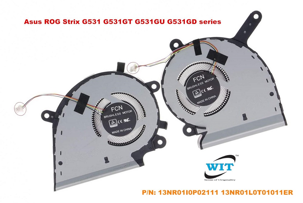 Gaming Laptop CPU & GPU Cooling Fan for ASUS ROG Strix G531 G531G