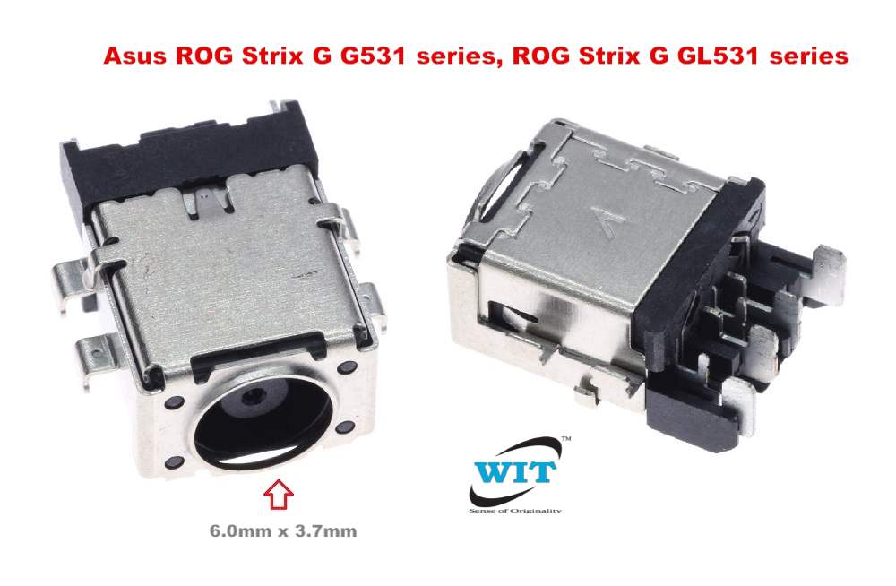 Laptop DC power jack or port or connector (6.0mm x 3.7mm) for Asus ROG