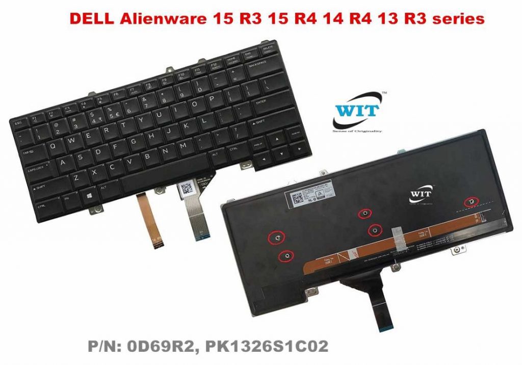 Laptop internal keyboard / keypad for DELL Alienware 15 R3, Alienware