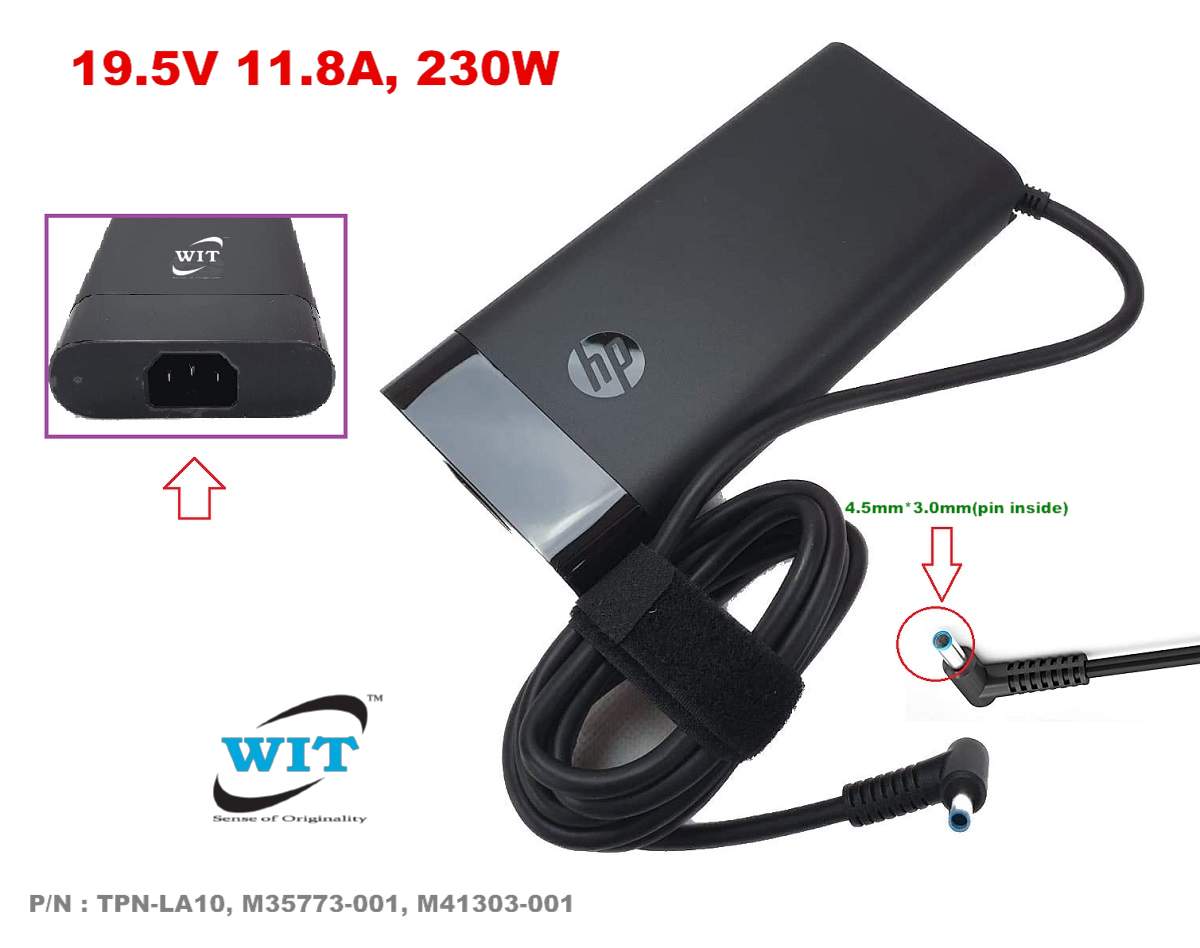 19.5V 11.8A, 230W, Port 4.5mm*3.0mm(with pin inside), Brand HP, P/N