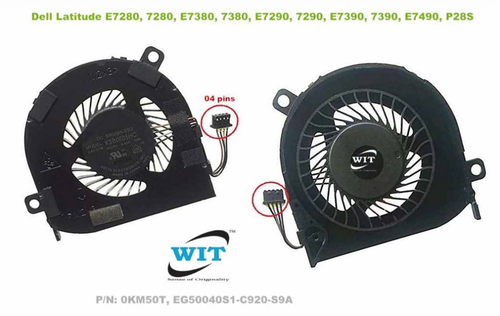 Laptop internal CPU cooling fan for Dell Latitude E7280, 7280, E7380