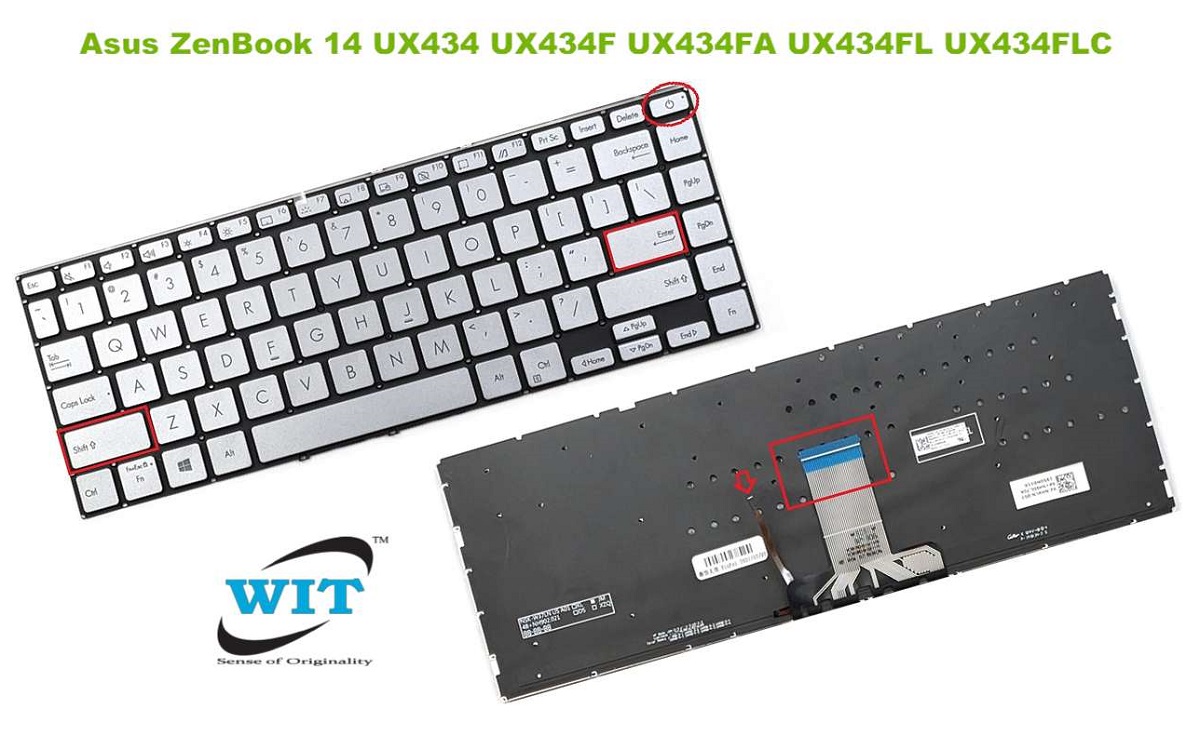 Laptop Keyboard for Asus ZenBook 14 UX434 UX434F UX434FA UX434FL