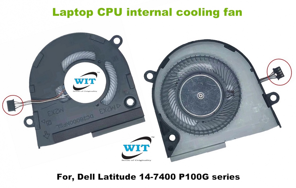 Laptop CPU internal cooling fan for Dell Latitude 14 7400 P100G series