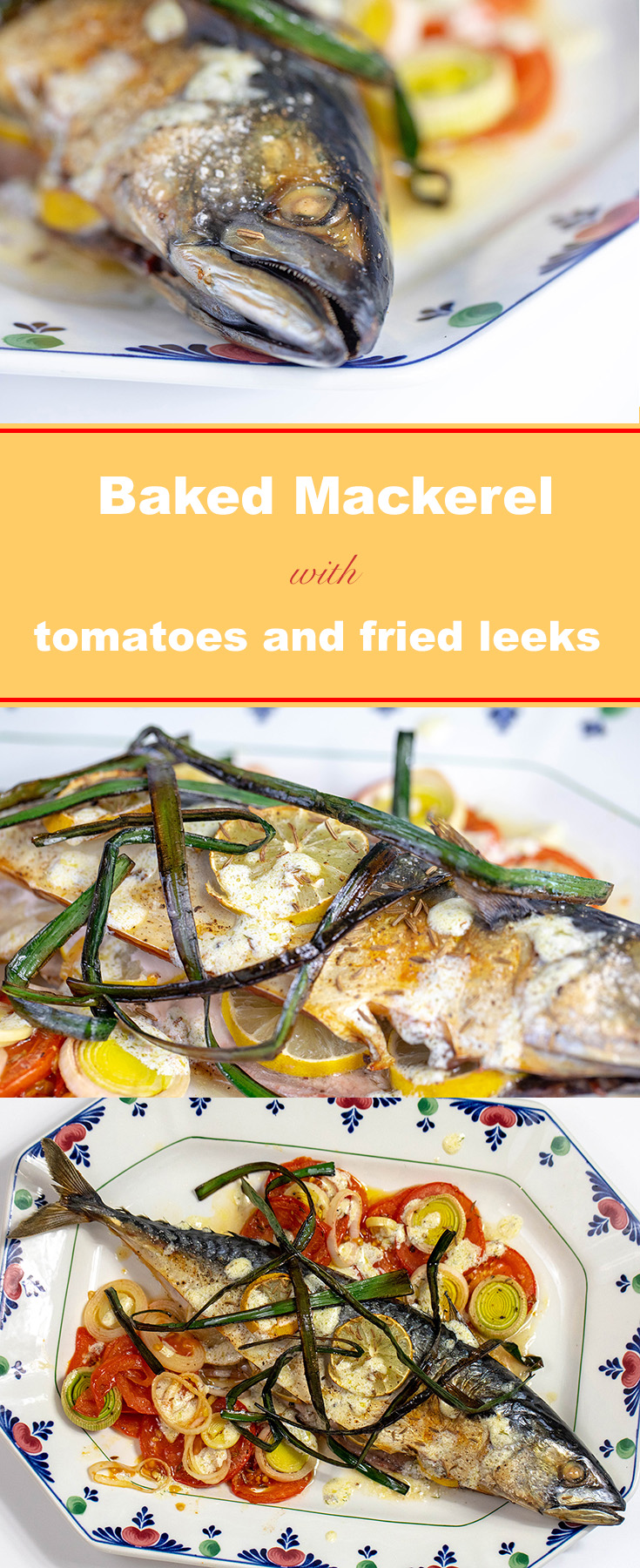 Mackerel with Tomatoes, Fried Leeks and Dill Yogurt Sauce With Bold