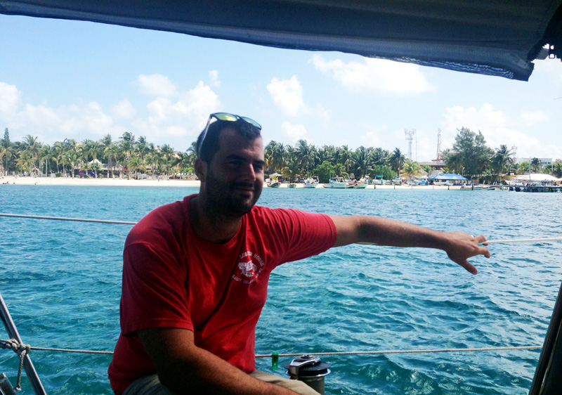 Arriving in Isla Mujeres with a little more beard