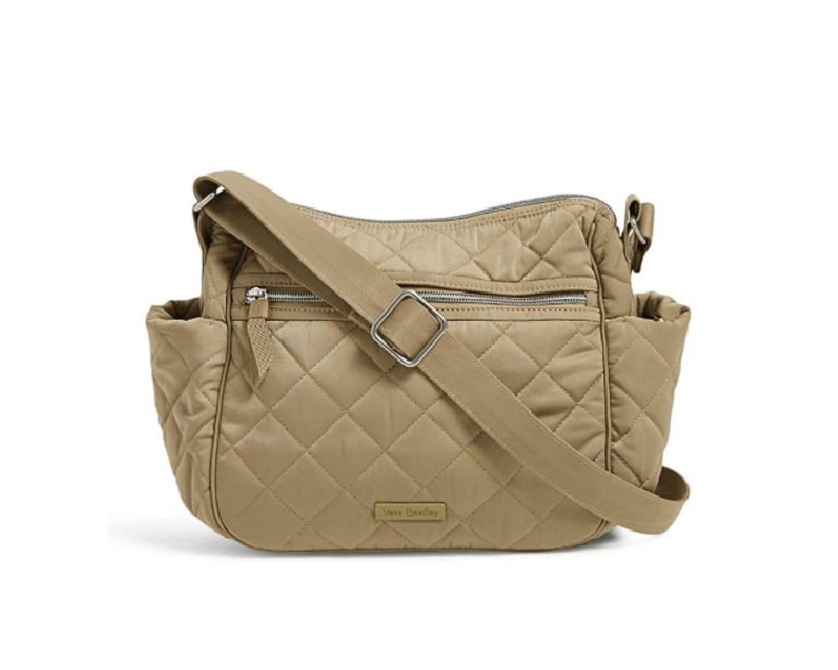 Vera Bradley Iconic on The Go Crossbody Khaki With Heart & Soul
