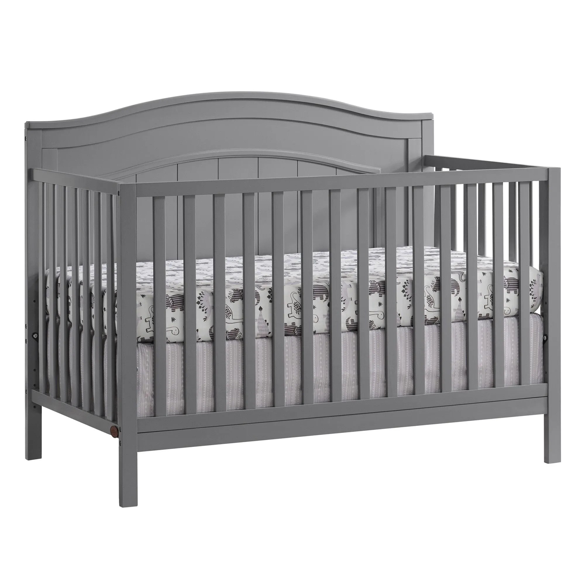 Oxford Baby Nolan 4 In 1 Convertible Crib in Dove Gray Joy