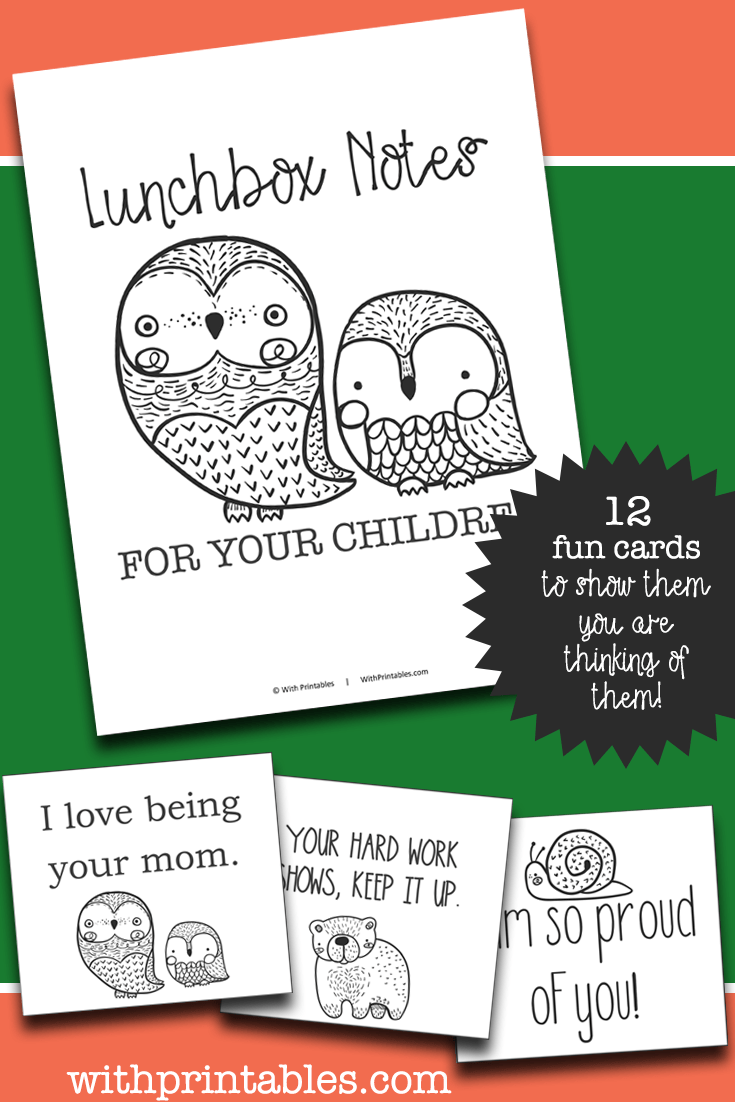 Lunch Box Notes for Tweens With Printables
