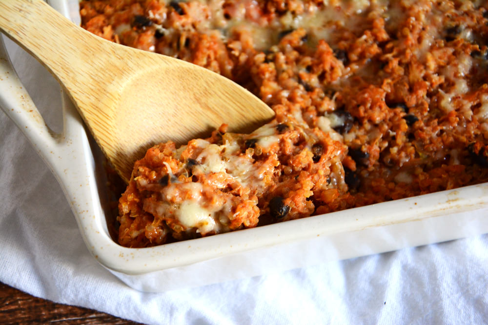 {Lighter} Chicken Fajita Casserole