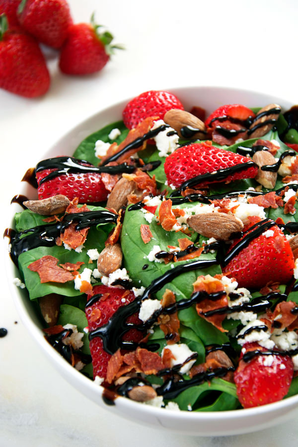 Goat Cheese, Strawberry and Prosciutto Salad