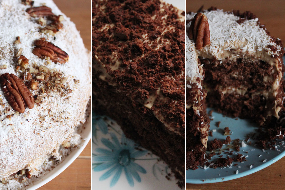 A German Chocolate Cake for "Apriltoberearthweberfest" With The Grains