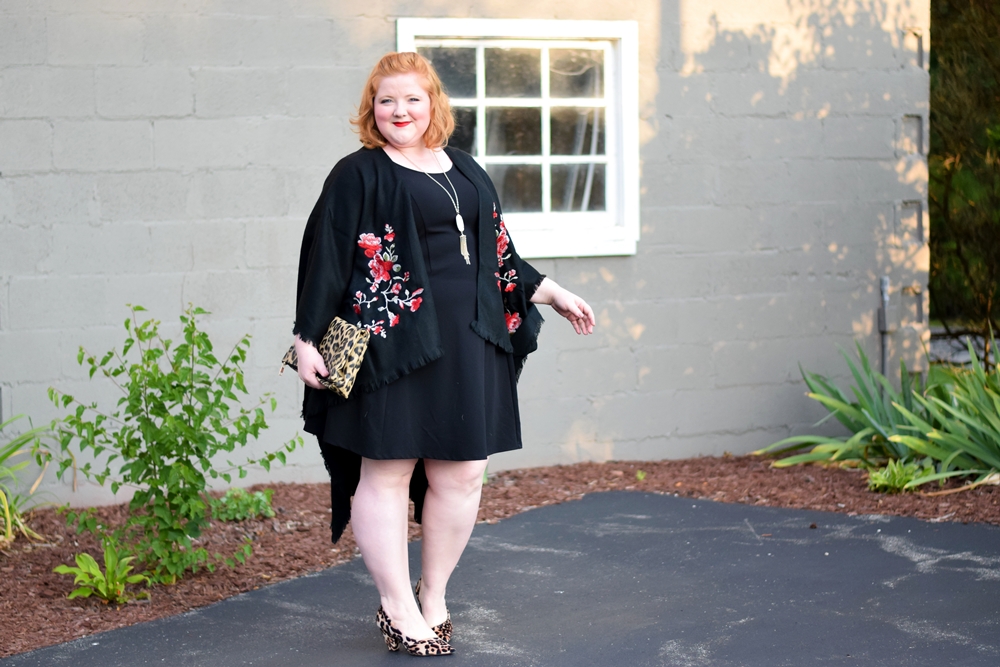 Two Ways to Wear a Ruana Wrap this Fall featuring the Embroidered