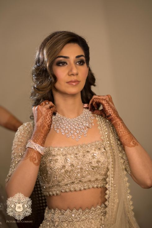 Mirror Work Lehenga for Mehendi 
