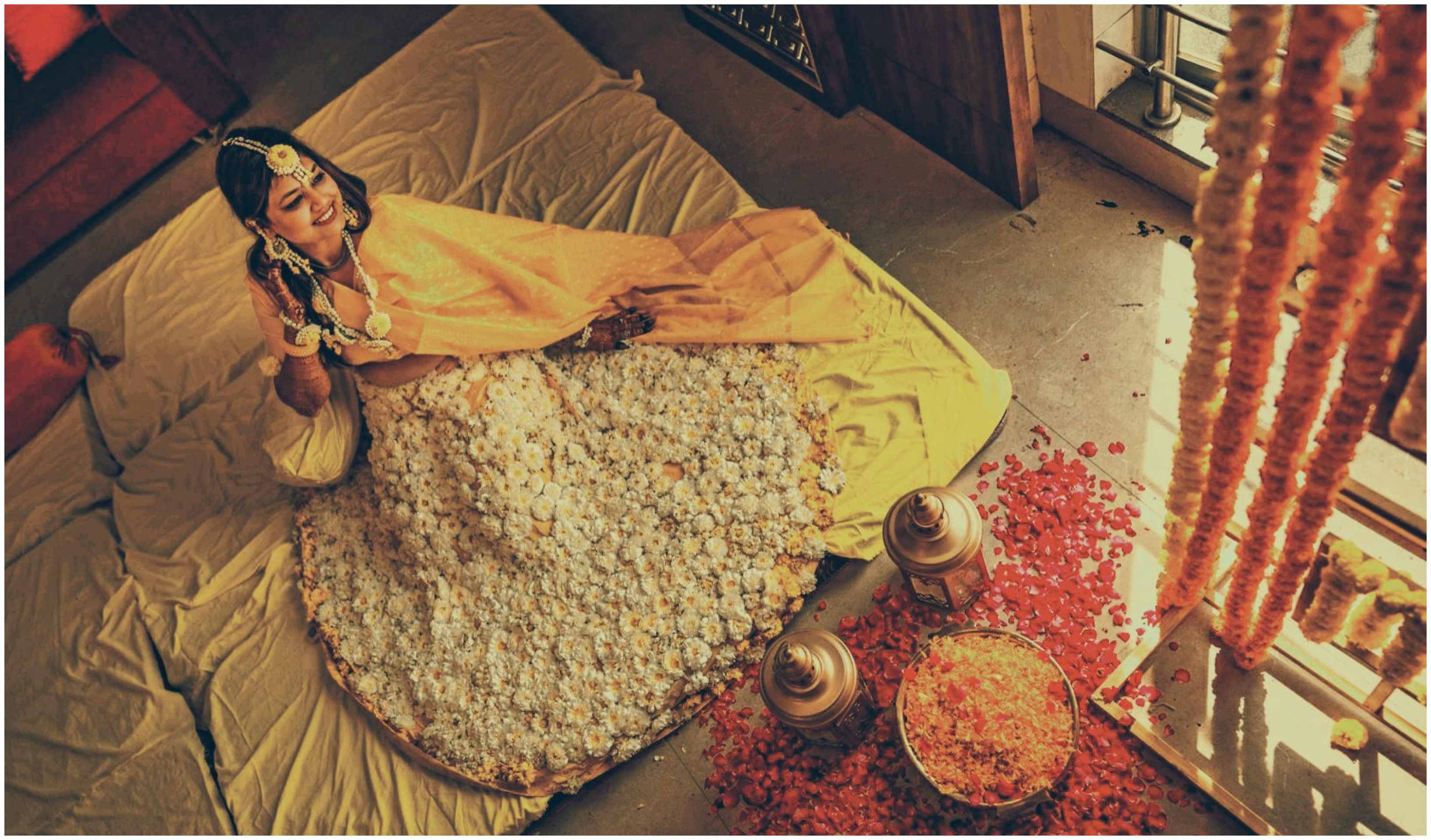 haldi ceremony lehenga