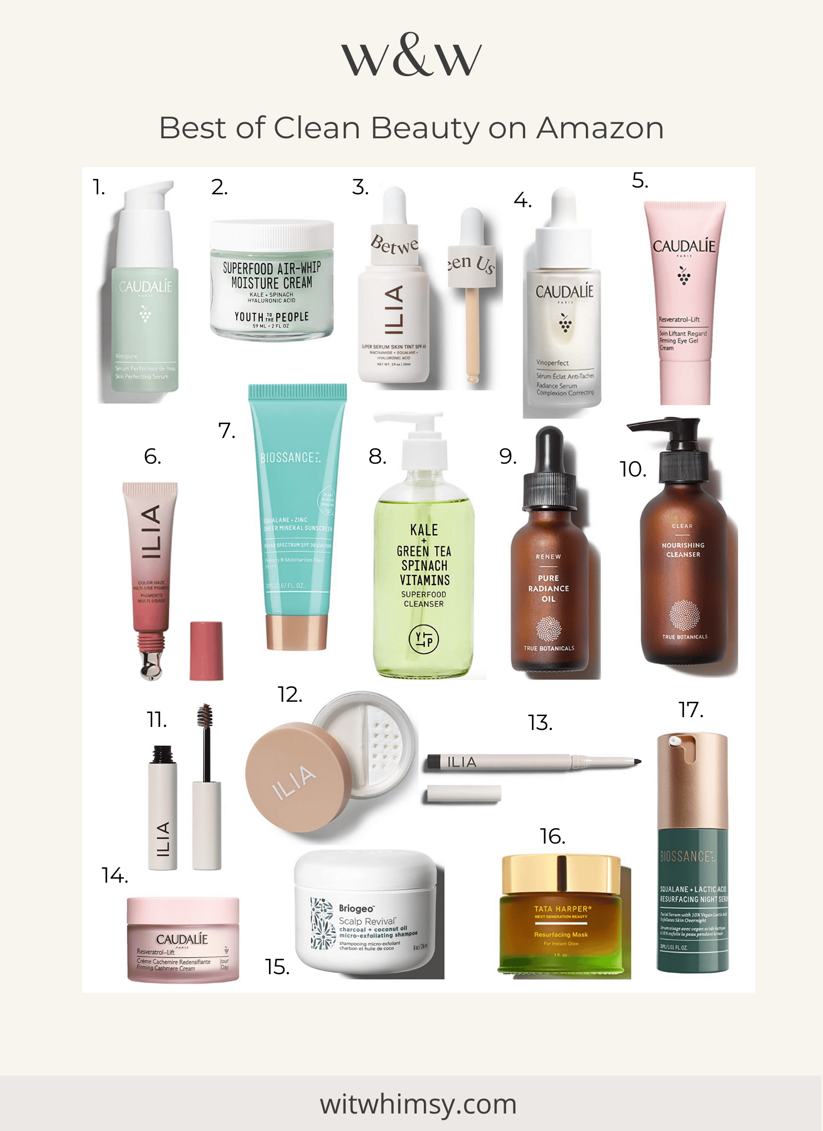 Clean Beauty Favorites Available on Amazon wit & whimsy