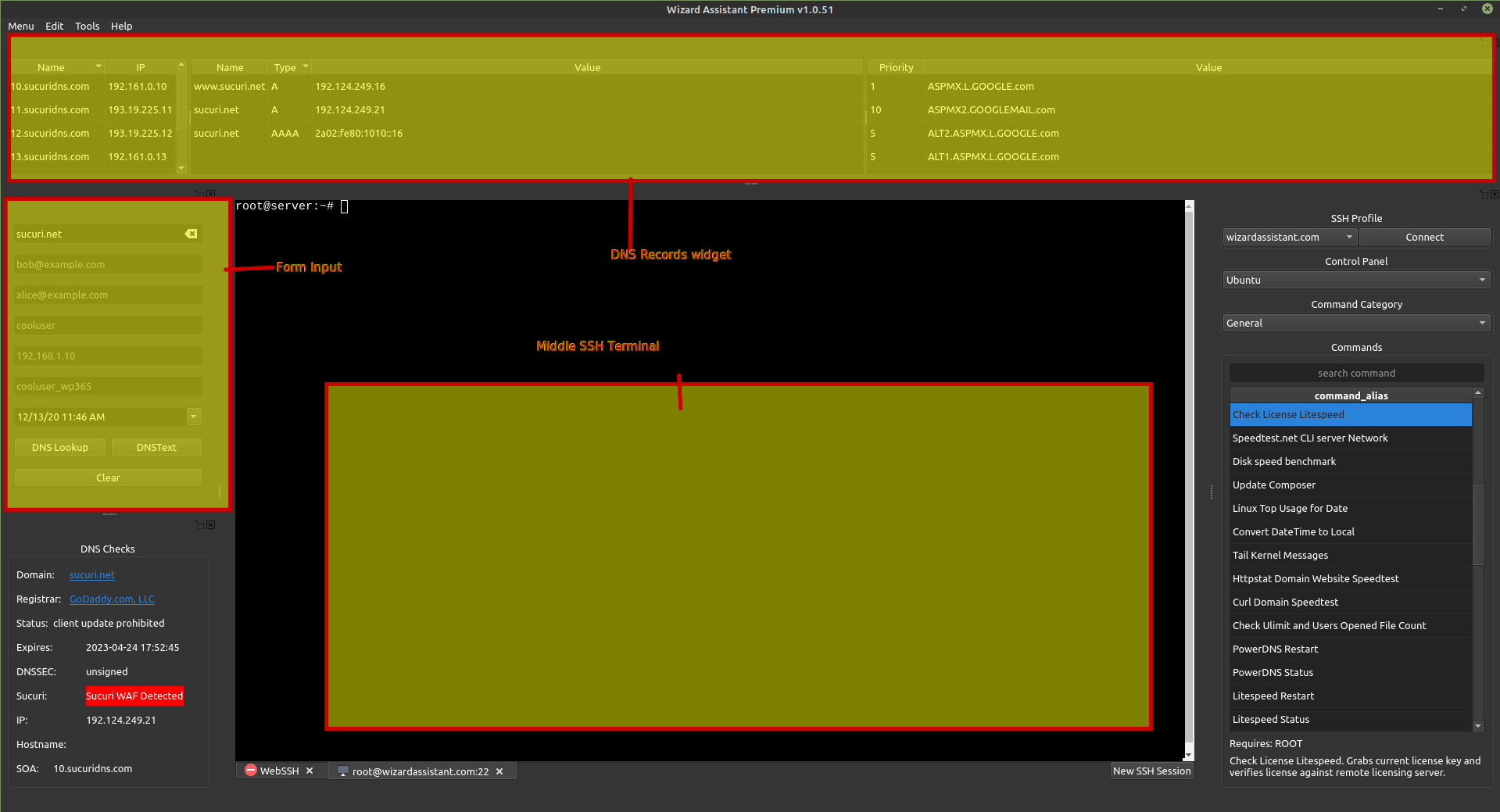 User interface overview. Wizard Assistant The Dream Tool for System