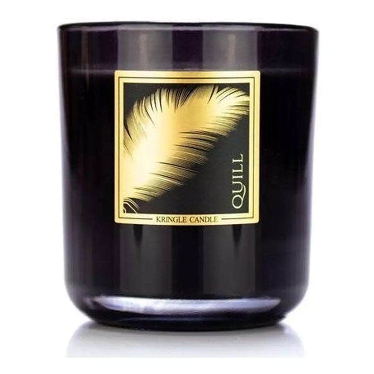 KRINGLE CANDLE Black line collection świeca z dwoma knotami quill