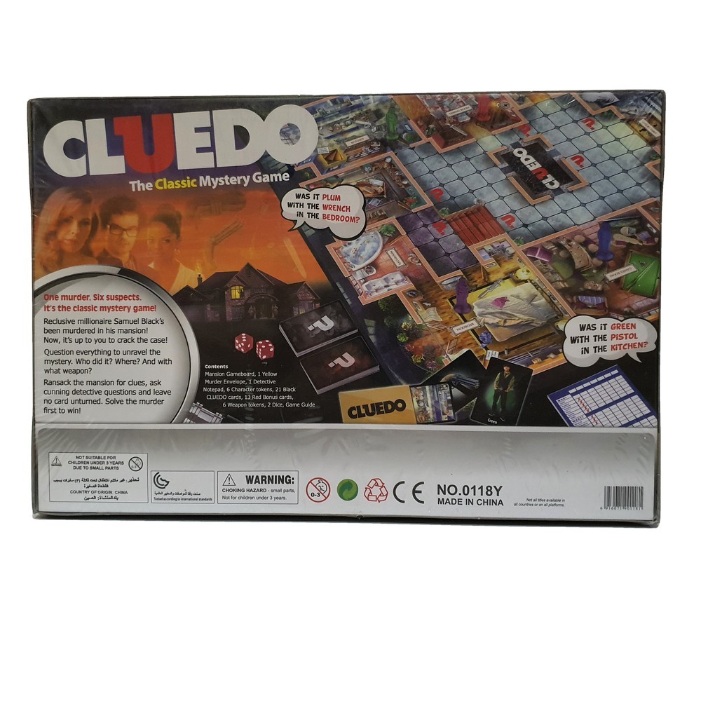 [C} CLUEDO The Classic Mystery Game Solve the Murder in a Mansion (Thin