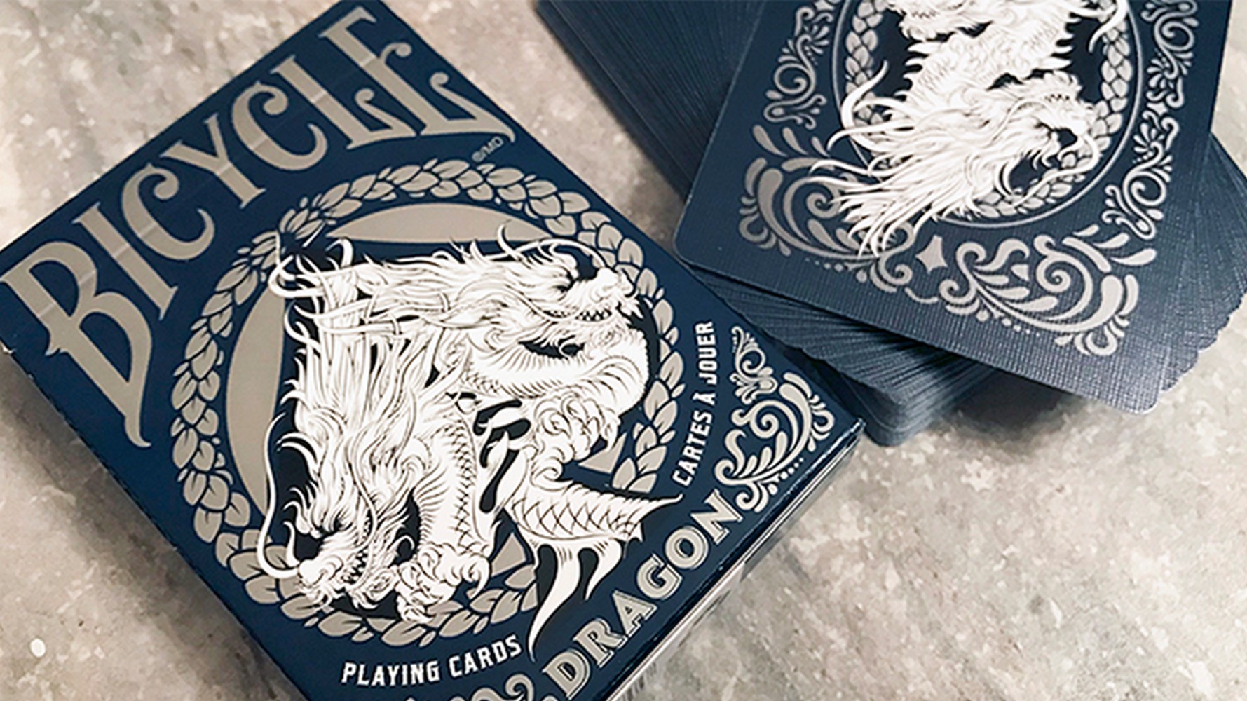 Bicycle Dragon Playing Cards (Blue) by USPCC WizZon
