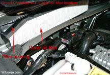 Jeep Grand Cherokee WJ - Cabin air filtration system