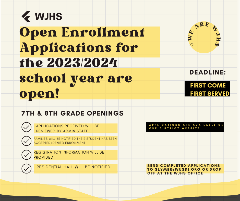 Open Enrollment Information Winslow Junior High