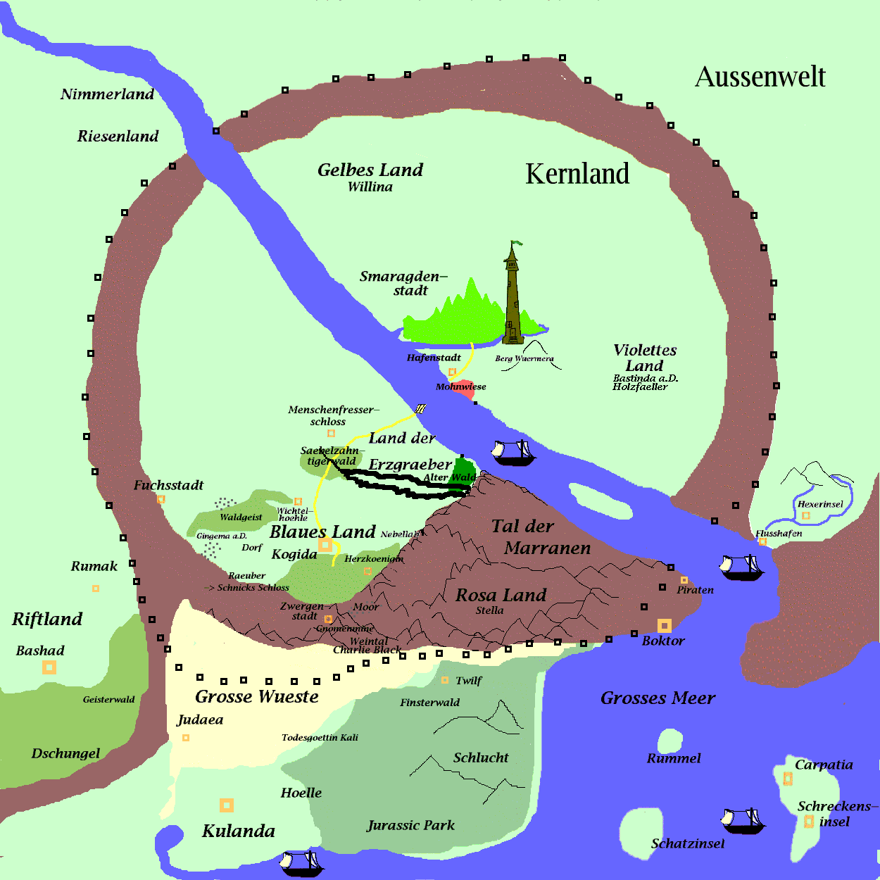 Osiander Karte Karte des Wunderlandes