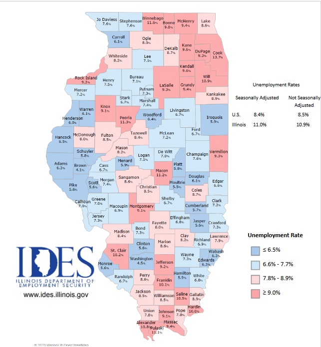 Unemployment Rate By County Map