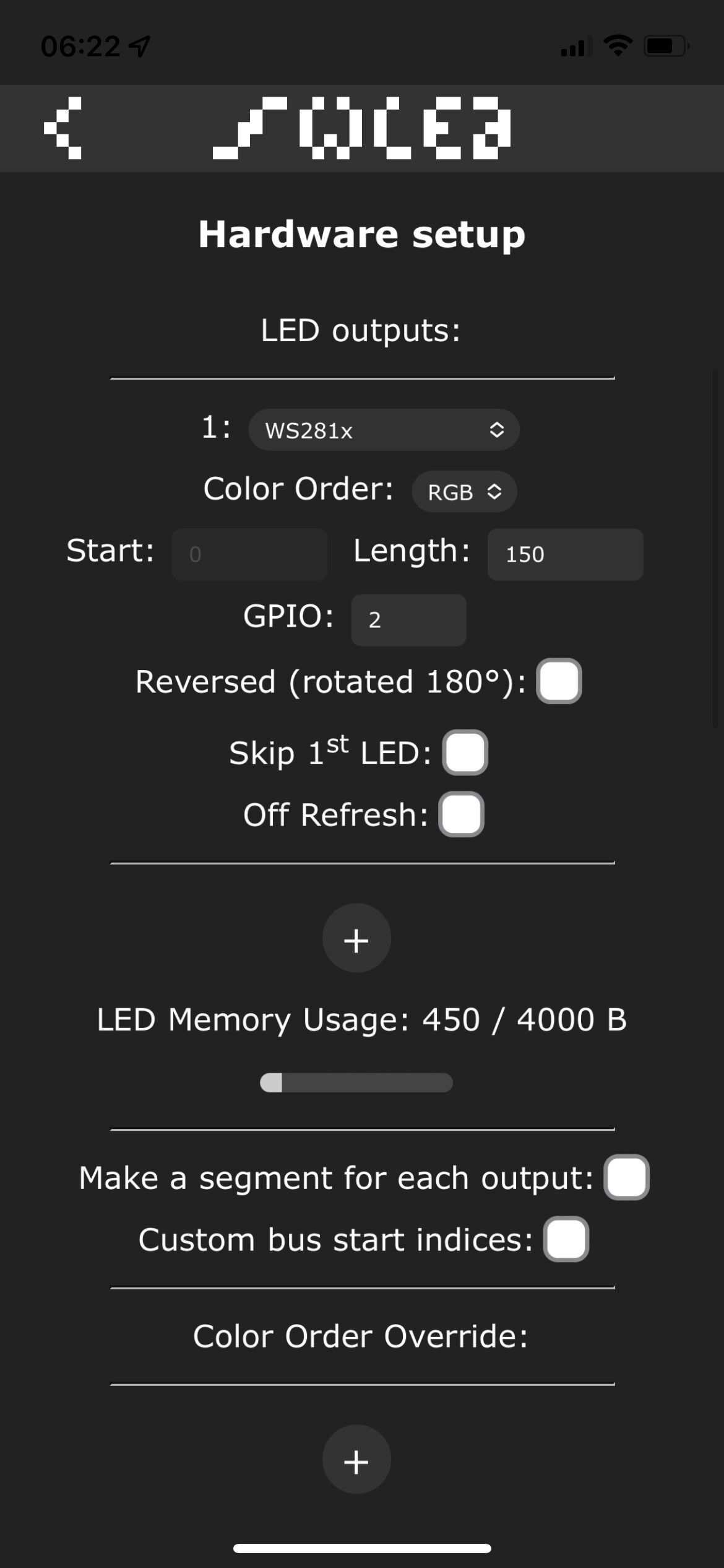 Always disconnecting and reboot of my esp8266 after set up segments