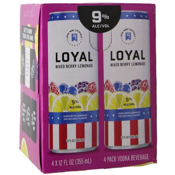 Loyal 9 Lemonade Mixed Berry 4 pack W Liquor Store