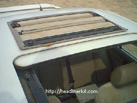 How to replace a BMW headliner; with step by step pictures.
