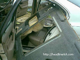 How to replace a BMW headliner; with step by step pictures.