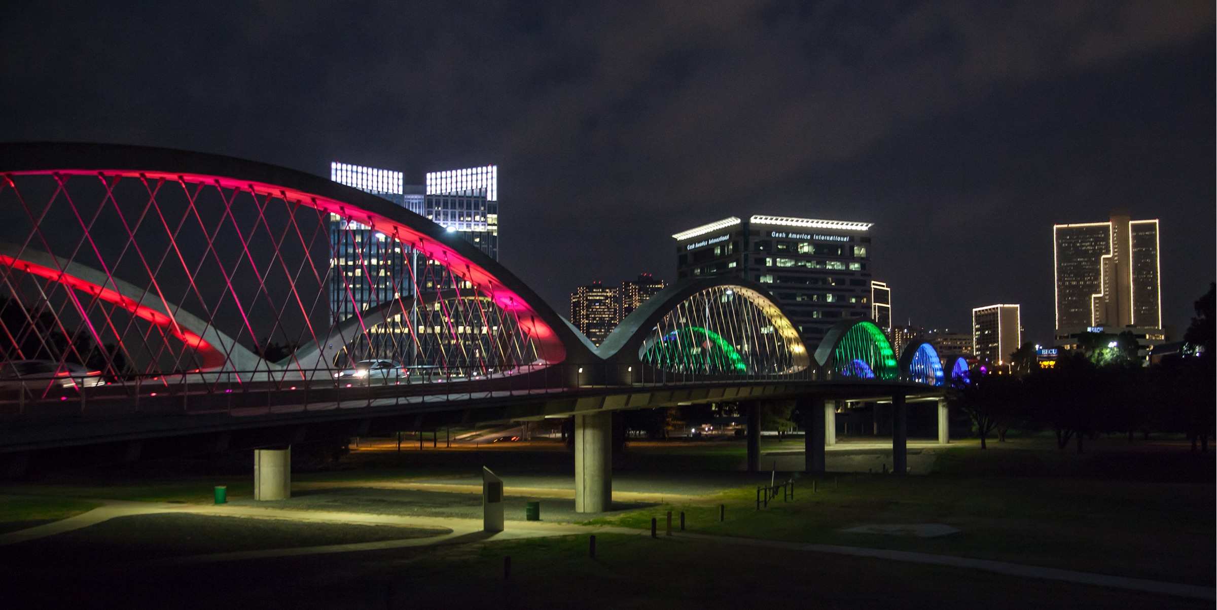 Color Changing LED Lighting Commercial Project West 7th Bridge