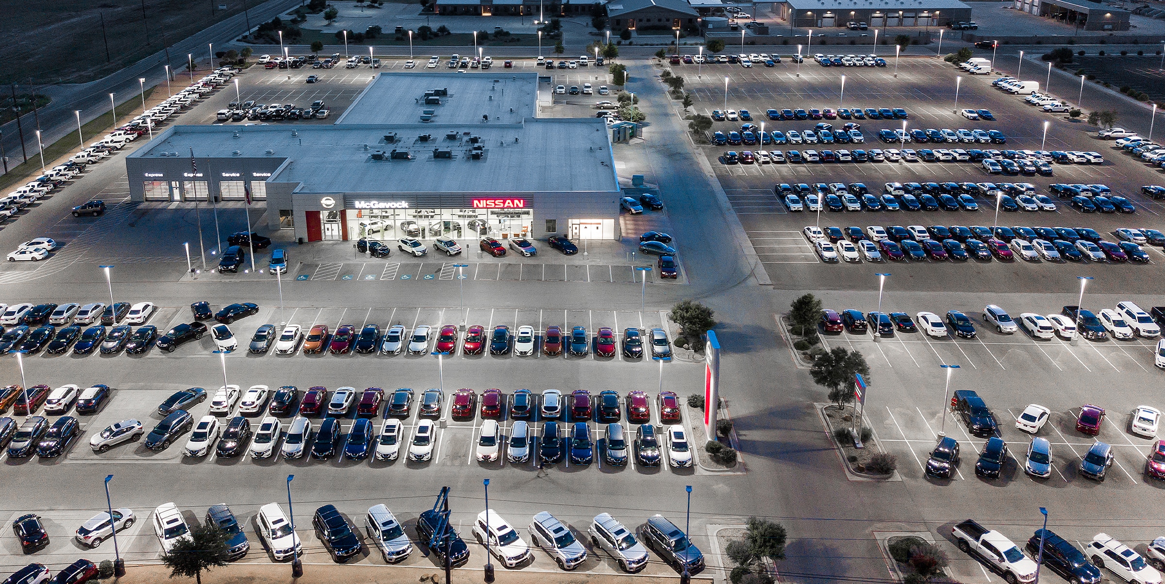 Nissan Auto Dealership LED Lighting Upgrade Lubbock, TX