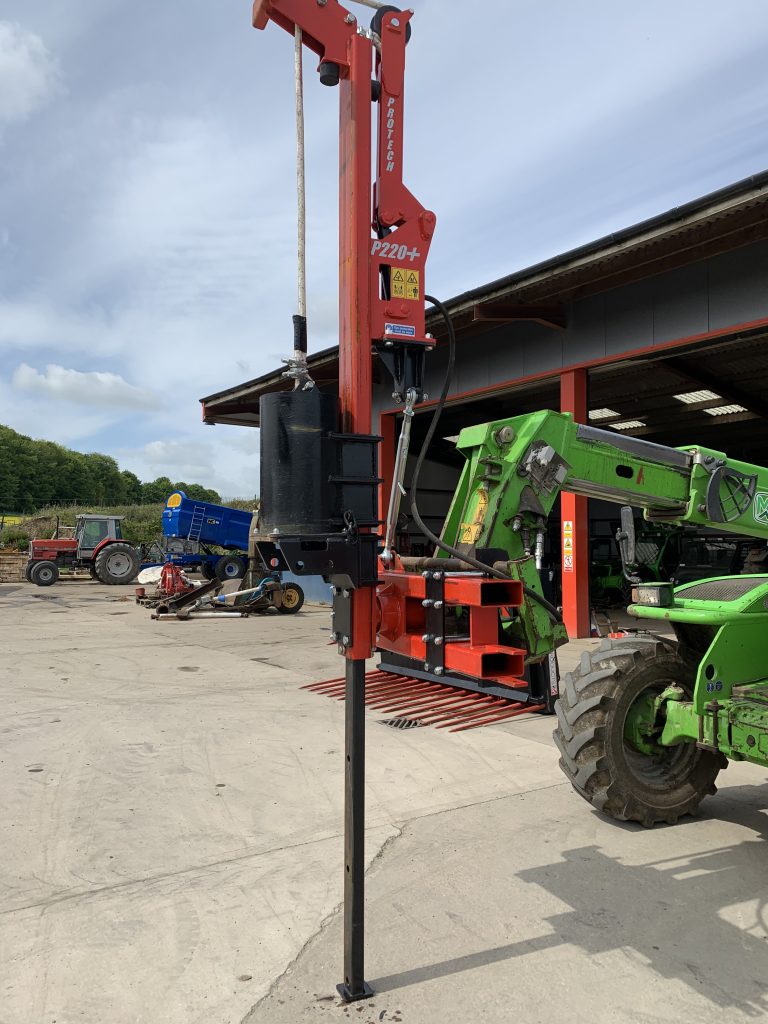 NEWProtech P220s front mounted post driver W&M Agricultural Engineering