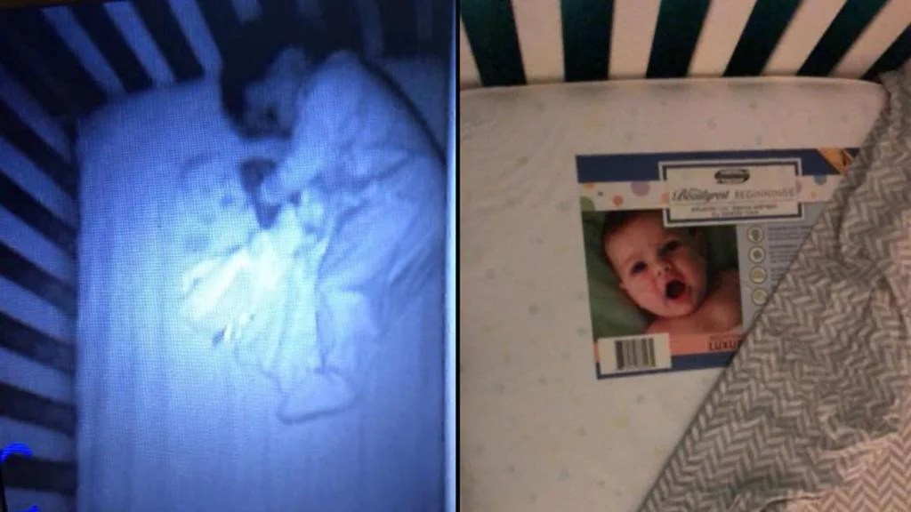 Mom Spies Terrifying "Ghost Baby" In Child's Crib; Blames Husband