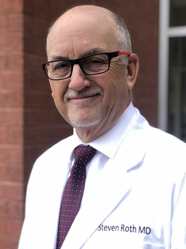 Dr. Roth white coat Wayne Memorial Hospital