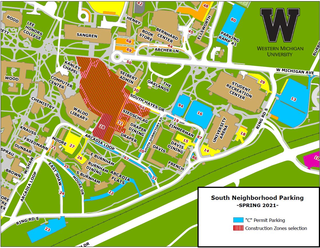 South Neighborhood Maps Parking Western Michigan