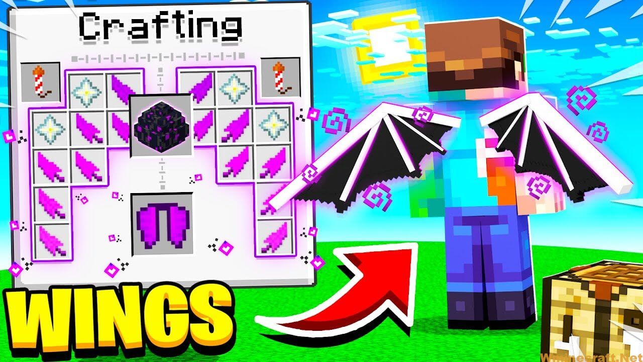 Review Wings Mod for Minecraft 【1.12.2】 Flying in the sky