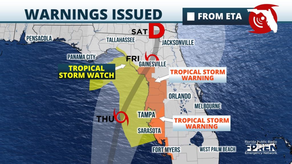 Tampa Bay Storm 2024 Schedule WMNF Tampa Bay area under Hurricane Watch and Tornado Watch from Eta