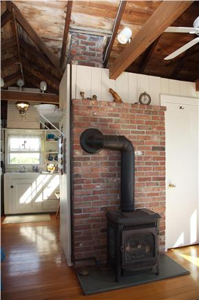 East Sandwich Cape Cod vacation rental - Wood stove in Living room