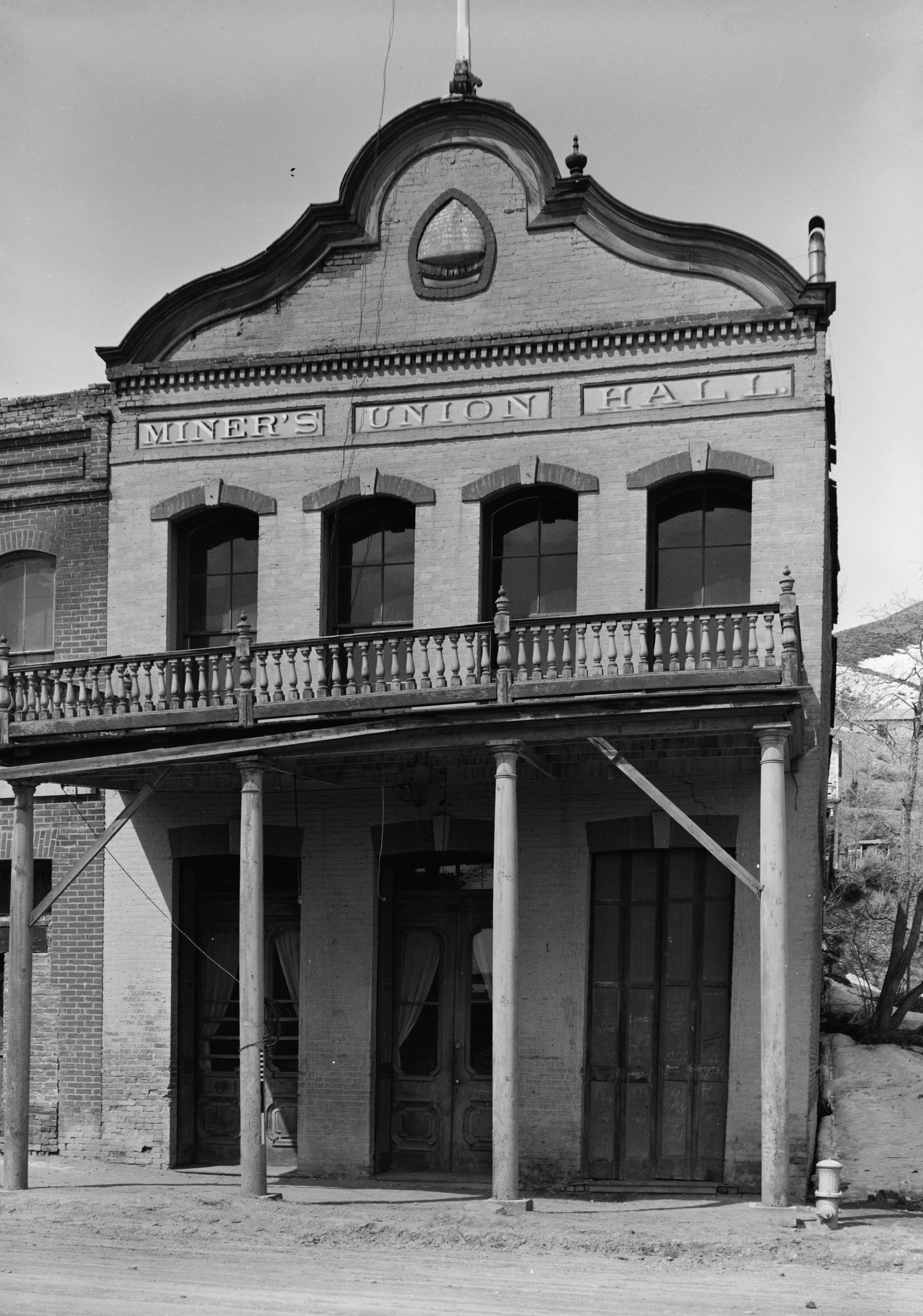 Miners Union Hall Photo Details The Western Nevada Historic Photo