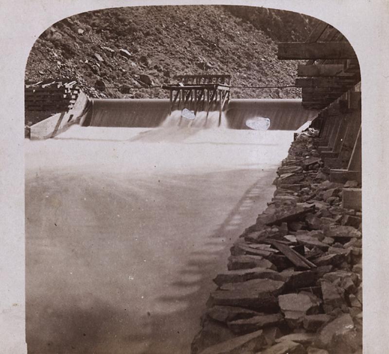Near View of the Eureka Dam Photo Details The Western Nevada Historic Photo Collection