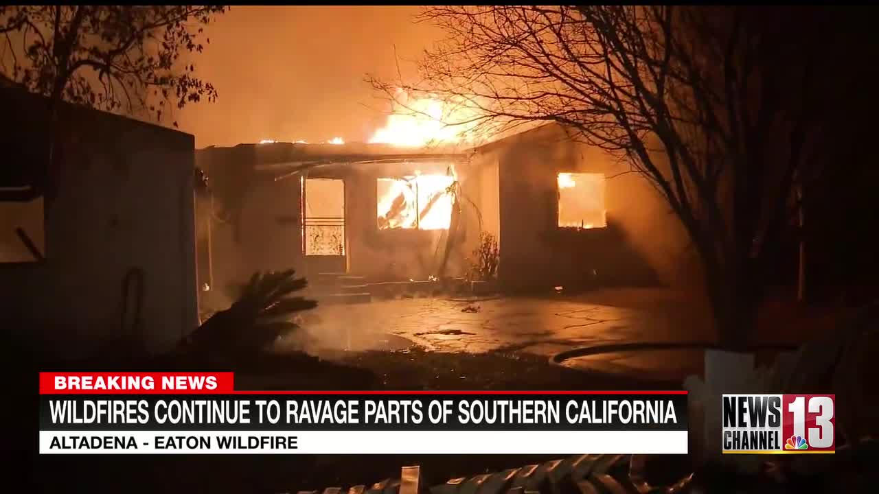 Woman with Schodack ties nervously watching California wildfires from