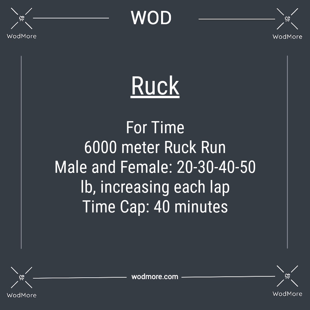 The "Ruck" Workout, CrossFit WOD WodMore
