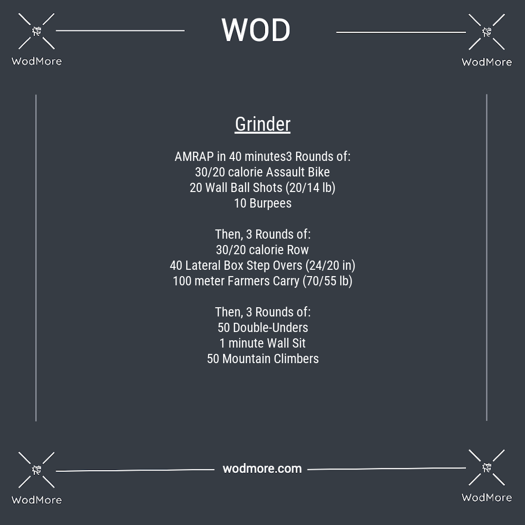 The "Grinder" Workout, CrossFit WOD WodMore